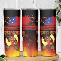Samoan Siva Afi Skinny Tumbler Tribal Performers of Samoan Fire Knife Dancing LT03 - Polynesian Pride