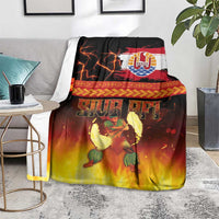Tahitian Siva Afi Blanket Tribal Performers of Tahitian Fire Knife Dancing LT03 - Polynesian Pride