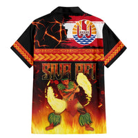 Tahitian Siva Afi Family Matching Mermaid Dress and Hawaiian Shirt Tribal Performers of Tahitian Fire Knife Dancing