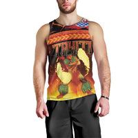 Tahitian Siva Afi Men Tank Top Tribal Performers of Tahitian Fire Knife Dancing