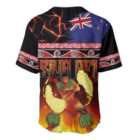 Aotearoa Siva Afi Baseball Jersey Tribal Performers of Aotearoa Fire Knife Dancing