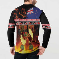 Aotearoa Siva Afi Button Sweatshirt Tribal Performers of Aotearoa Fire Knife Dancing