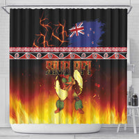 Aotearoa Siva Afi Shower Curtain Tribal Performers of Aotearoa Fire Knife Dancing