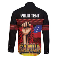 Personalised Samoan Spirit - Samoa Tribal Heritage Family Matching Off The Shoulder Long Sleeve Dress and Hawaiian Shirt