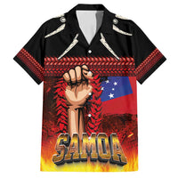 Personalised Samoan Spirit - Samoa Tribal Heritage Family Matching Off Shoulder Maxi Dress and Hawaiian Shirt