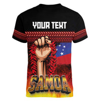 Personalised Samoan Spirit - Samoa Tribal Heritage Women V-Neck T-Shirt