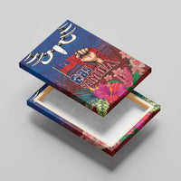 Proud of Samoa Canvas Wall Art Ula Nifo with Samoa 685 and Hibiscus Tapa Tribal Pattern