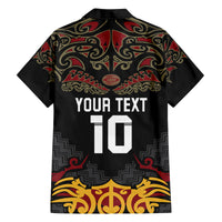 Custom New Zealand Rugby Family Matching Long Sleeve Bodycon Dress and Hawaiian Shirt Black Fern Maori Tribal Pattern LT03 - Polynesian Pride