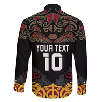 Custom New Zealand Rugby Family Matching Off Shoulder Maxi Dress and Hawaiian Shirt Black Fern Maori Tribal Pattern LT03 - Polynesian Pride