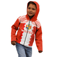 Custom Tonga Rugby Kid Hoodie Ikale Tahi Ngatu Tribal Pattern LT03