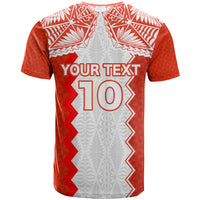 Custom Tonga Rugby T Shirt Ikale Tahi Ngatu Tribal Pattern LT03