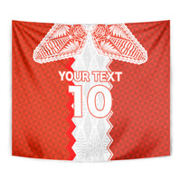 Custom Tonga Rugby Tapestry Ikale Tahi Ngatu Tribal Pattern