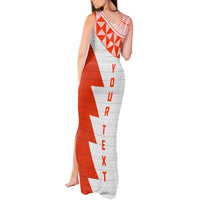Custom Tonga Rugby Tank Maxi Dress Ikale Tahi Ngatu Tribal Pattern Half Style LT03 - Polynesian Pride