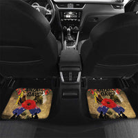 Australia and New Zealand ANZAC Day Car Mats Kangaroo and Kiwi Bird Soldier-Honor and Remember Vintage Style