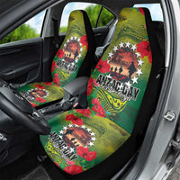 Cook Islands ANDAC Day Car Seat Cover Honor and Remember Soliders-Forever in My Thoughts Grunge Style