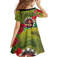 Cook Islands ANDAC Day Family Matching Long Sleeve Bodycon Dress and Hawaiian Shirt Honor and Remember Soliders-Forever in My Thoughts Grunge Style LT03 - Polynesian Pride