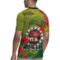 Cook Islands ANDAC Day Rugby Jersey Honor and Remember Soliders-Forever in My Thoughts Grunge Style