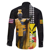 Hawaii King Kamehameha Day Family Matching Mermaid Dress and Hawaiian Shirt Kanaka Maoli Hibiscus Flower and Kakau Pattern