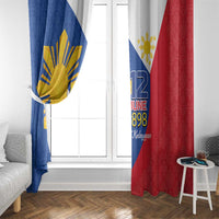 Philippines Independence Day Window Curtain Araw ng Kalayaan Polynesian Sun and YAKAN Pattern