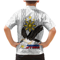 Philippines Eagle Week Family Matching Mermaid Dress and Hawaiian Shirt Polynesian Pattern Barong Style