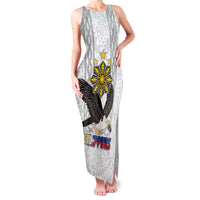 Philippines Eagle Week Family Matching Tank Maxi Dress and Hawaiian Shirt Polynesian Pattern Barong Style