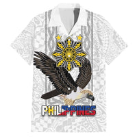Philippines Eagle Week Hawaiian Shirt Polynesian Pattern Barong Style LT03 White - Polynesian Pride
