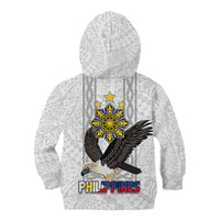 Philippines Eagle Week Kid Hoodie Polynesian Pattern Barong Style
