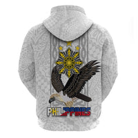 Philippines Eagle Week Zip Hoodie Polynesian Pattern Barong Style