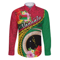 Vanuatu Tribal Boar Tusk Family Matching Puletasi and Hawaiian Shirt Tropical Plants with Namele and Melanesian Pattern