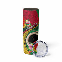 Vanuatu Tribal Boar Tusk Skinny Tumbler Tropical Plants with Namele and Melanesian Pattern