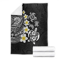 Hawaiian Plumeria Turtles Blanket Polynesian Art Tattoo