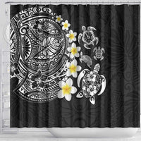 Hawaiian Plumeria Turtles Shower Curtain Polynesian Art Tattoo