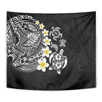 Hawaiian Plumeria Turtles Tapestry Polynesian Art Tattoo