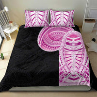 Samoan Art Tattoo Polynesian Pattern Bedding Set Pink Out Color
