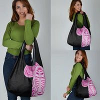 Samoan Art Tattoo Polynesian Pattern Grocery Bag Pink Out Color