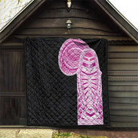 Samoan Art Tattoo Polynesian Pattern Quilt Pink Out Color