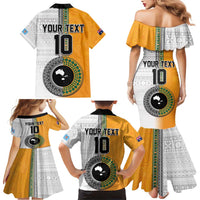 Custom Fiji and Australia Rugby Family Matching Mermaid Dress and Hawaiian Shirt Aboriginal and Fijian Masi Pattern LT03 - Polynesian Pride