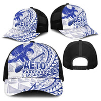 American Samoa Pago Pago Aeto Baseball Net Cap Wingstyle Blue-White Color - Polynesian Pride