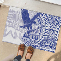 Samoa Pago Pago Aeto Rubber Doormat Wingstyle Blue-White Color - Polynesian Pride
