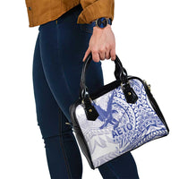 Samoa Pago Pago Aeto Shoulder Handbag Wingstyle Blue-White Color - Polynesian Pride