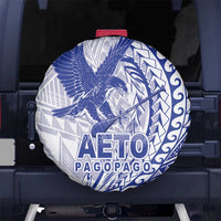Samoa Pago Pago Aeto Spare Tire Cover Wingstyle Blue-White Color - Polynesian Pride
