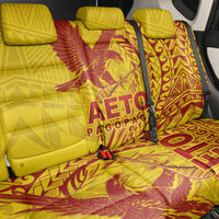 Samoa Pago Pago Aeto Back Car Seat Cover Wingstyle Red-Gold Color - Polynesian Pride