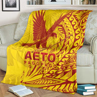 Samoa Pago Pago Aeto Blanket Wingstyle Red-Gold Color - Polynesian Pride