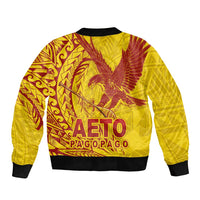 Samoa Pago Pago Aeto Bomber Jacket Wingstyle Red-Gold Color - Polynesian Pride