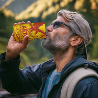 Samoa Pago Pago Aeto 4 in 1 Can Cooler Tumbler Wingstyle Red-Gold Color - Polynesian Pride