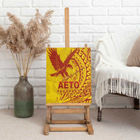Samoa Pago Pago Aeto Canvas Wall Art Wingstyle Red-Gold Color - Polynesian Pride
