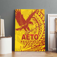 Samoa Pago Pago Aeto Canvas Wall Art Wingstyle Red-Gold Color - Polynesian Pride
