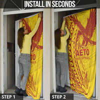 Samoa Pago Pago Aeto Door Cover Wingstyle Red-Gold Color - Polynesian Pride