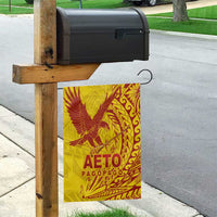 Samoa Pago Pago Aeto Garden Flag Wingstyle Red-Gold Color - Polynesian Pride
