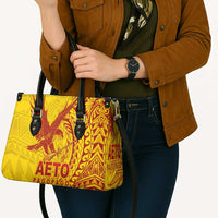 Samoa Pago Pago Aeto Leather Bag Wingstyle Red-Gold Color - Polynesian Pride